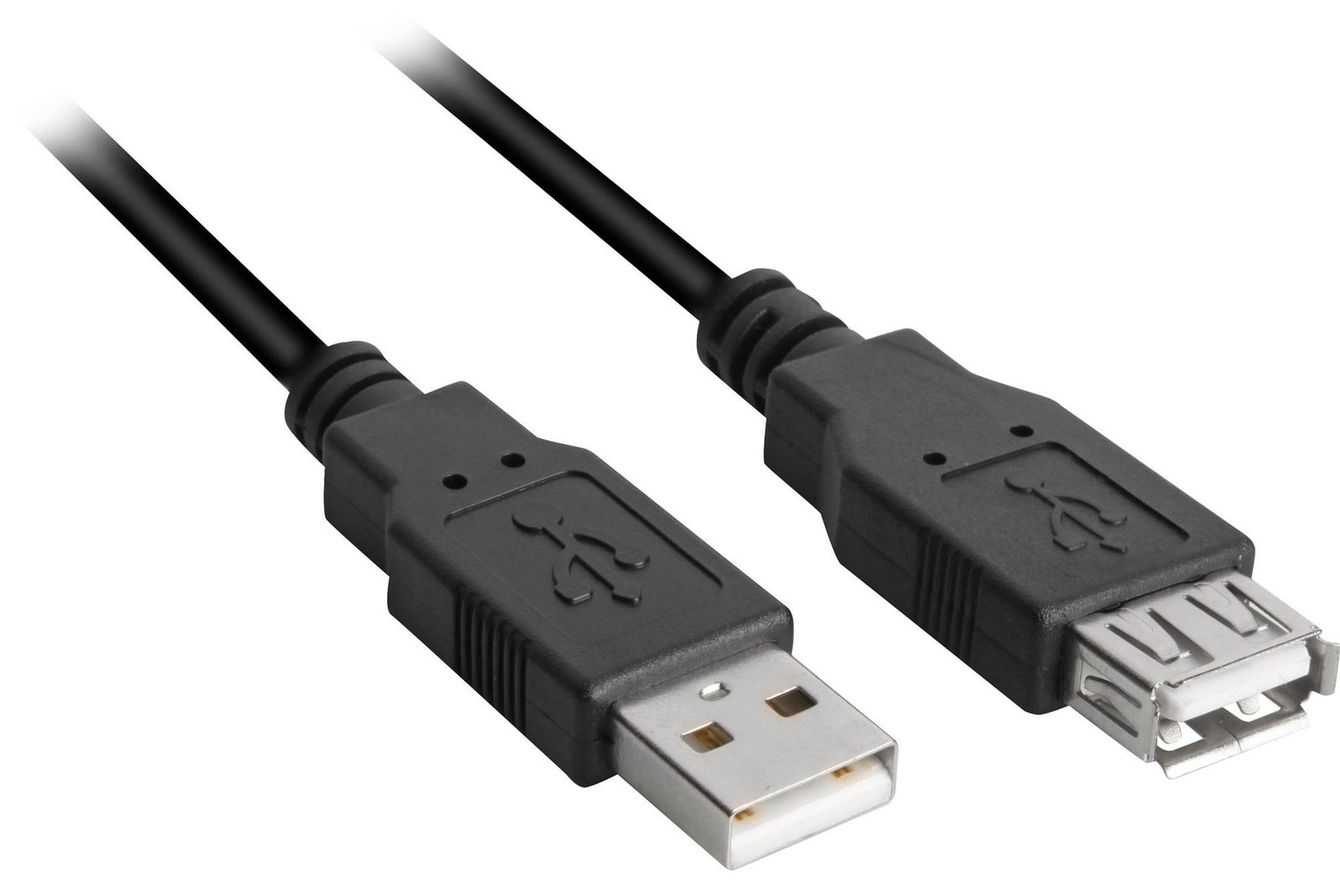 Sharkoon USB 2.0 verlengkabel, 2,0 m, zwart
