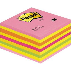 Post-it Haftnotizen Notes Würfel, neon, 76 x 76mm, selbstklebend, 450 Blatt
