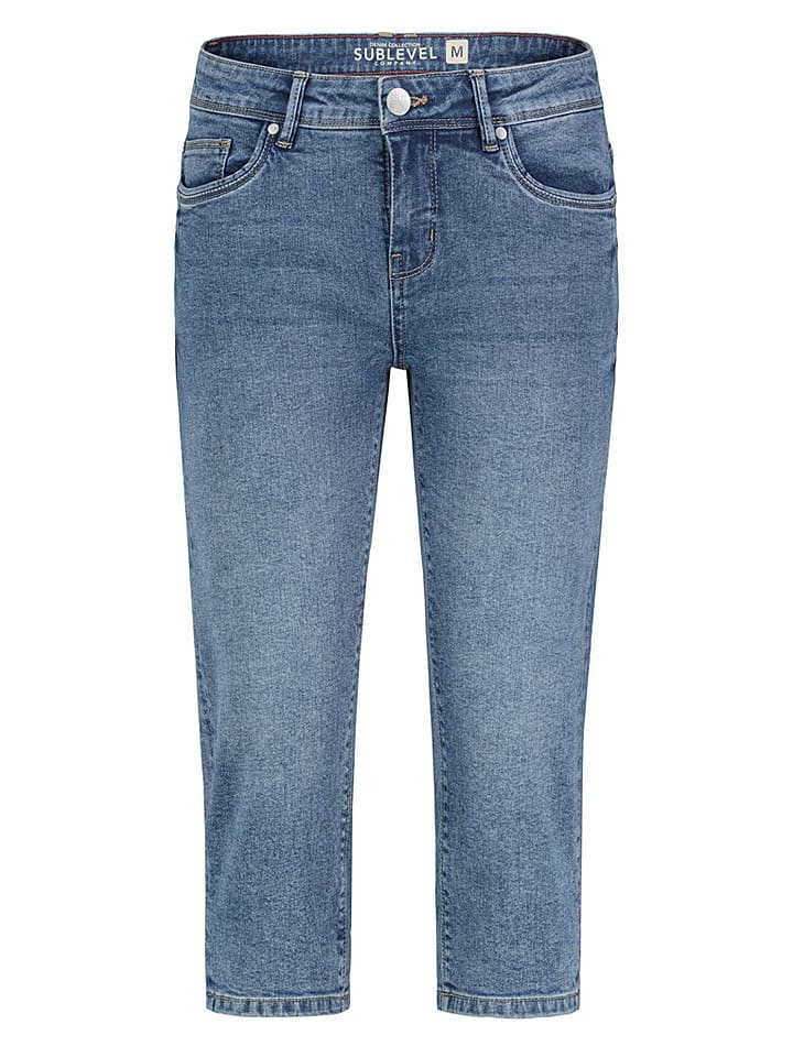 Sublevel Jeans-Caprihose in Blau - XS