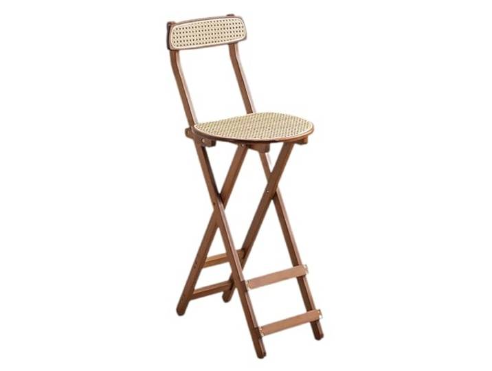 Faltbänke , Barhocker aus Holz, Frühstücksbarhocker Holzoptik(Brown,L 69cm)