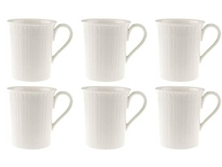 Villeroy & Boch CELLINI Becher Tasse mit Henkel 300ml 6er Set weiß Porzellan