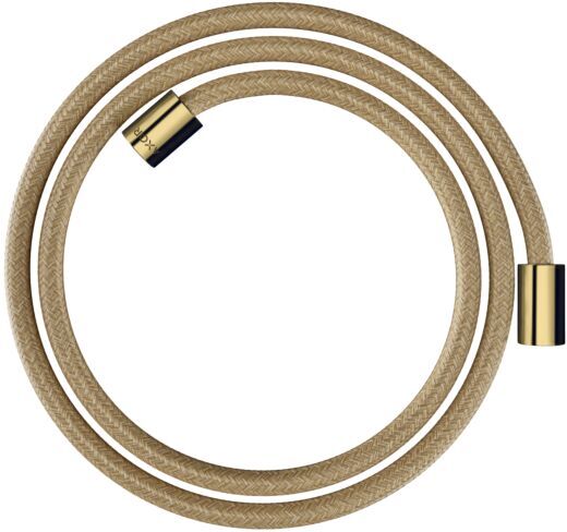 Hansgrohe Textilbrauseschlauch 28261990 1600 mm, Mutter beidseitig zylindrisch, polished gold optic