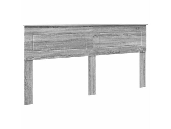 HGLADYU Graues Sonoma Kopfteil aus Holzwerkstoff, 200 cm, rechteckig, modernes Design