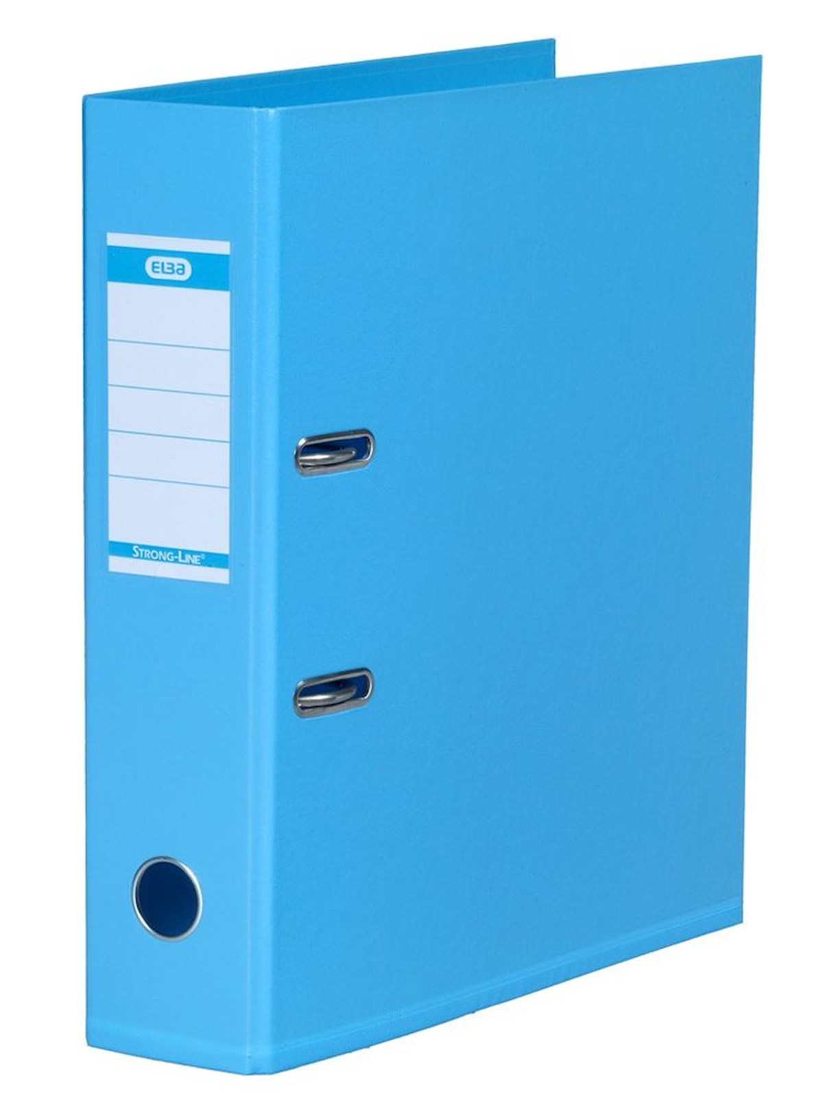 ELBA "Strong-Line" Lever Arch File PP exchangeable spine label Light Blue A4 8cm