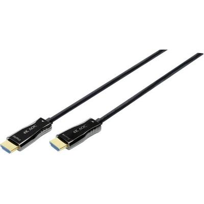 Digitus HDMI / Glasfaser Anschlusskabel HDMI-A Stecker, HDMI-A Stecker 20.00 m Schwarz AK-330125-200-S 4K UHD HDMI-Kabel