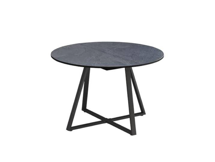 Vicco Esstisch Loyd , Anthrazit/Schwarz 120-160 x 120 cm ausziehbar