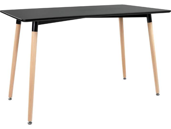 Table rectangulaire 120 × 70cm noire PIA