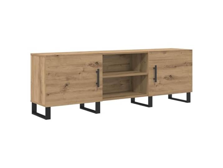 GKHPYURE TV-Schrank Eiche Handwerk 150 x 30 x 50 cm Holz mehrschichtig 2 Türen, Innenregal, Griffe aus Stahl, einfache Montage, modernes Wohnzimmer