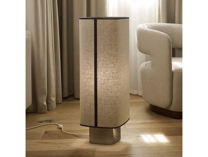 Dolce Stehleuchte, kalksteinbeige - MARKET SET - Wohnzimmer - Design - Stoff / Textil - Einflammig