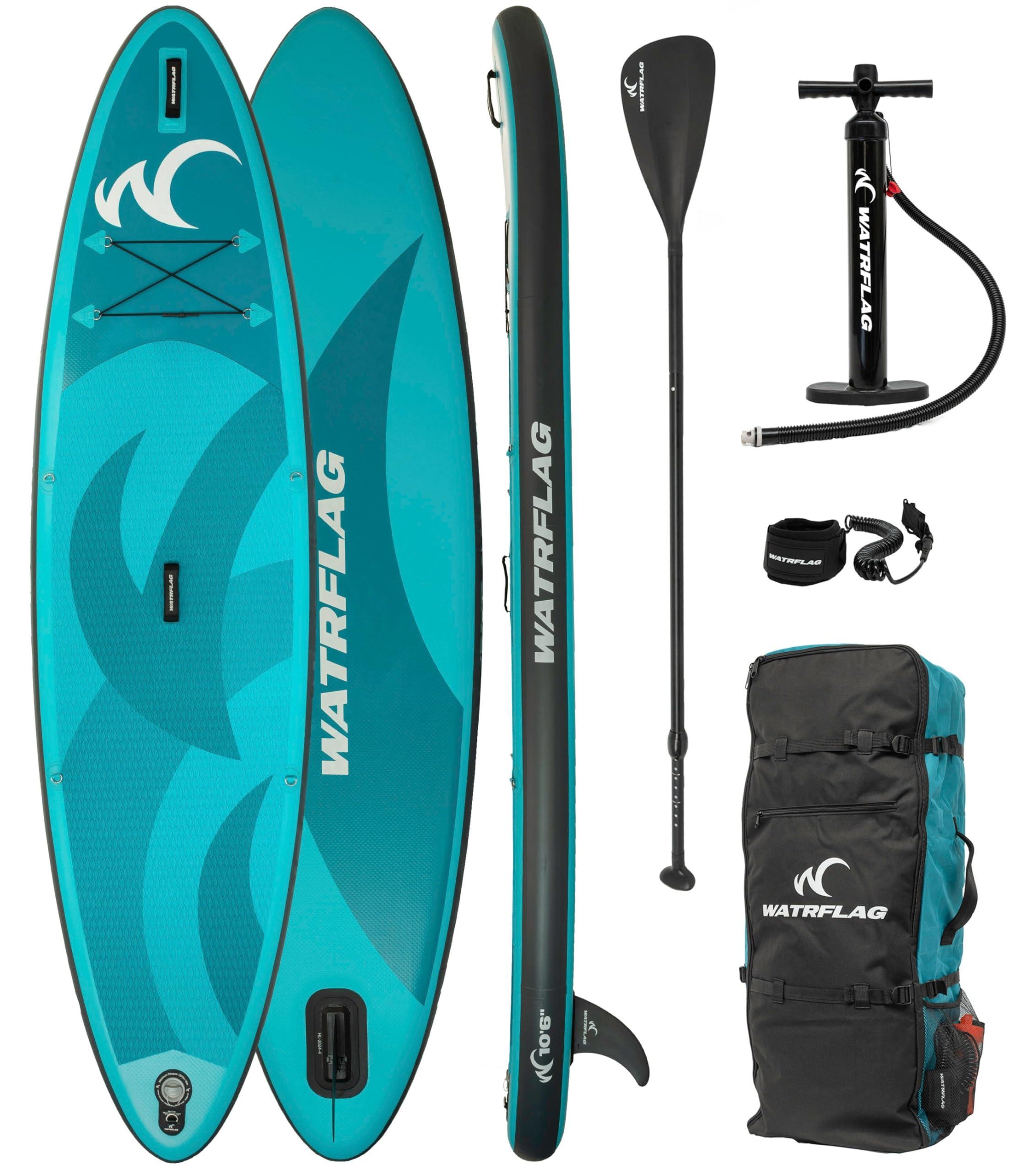 Aufblasbares SUP-Board, 10'6" Allround - 325 cm Länge - 15 cm Dicke - Türkisfarbene Farbe