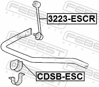 Febest Lagerung, Stabilisator Cdsb-Esc Außen Für Gm