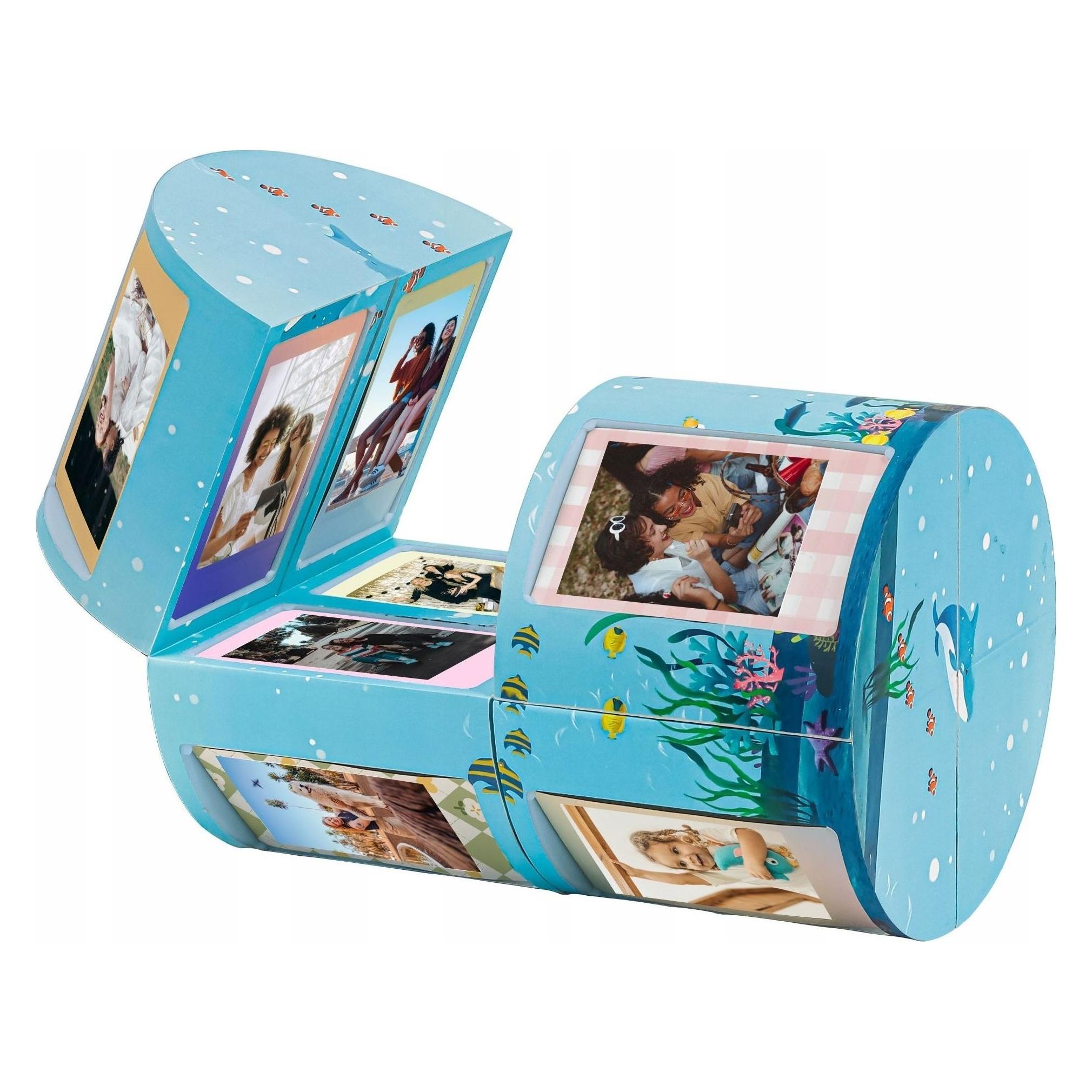 Loveinstant Rozkładana Ramka Cube 24 Zdjęcia Do Fuji Instax Mini 99 12 40 11 Evo Liplay / Morze (LOVEINSTANT)