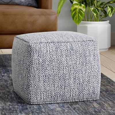 WYNDENHALL Isadora 24 inch Wide Square Woven Indoor/Outdoor Pouf