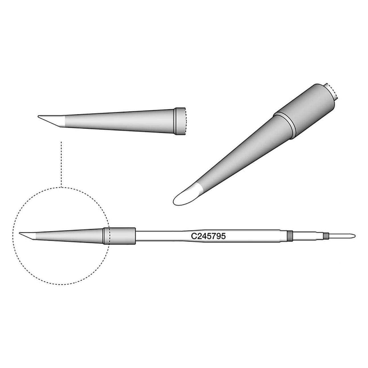JBC Lötspitze abgeschrägt, D 2,5 mm, C245795 (Lötspitze) (C245795)