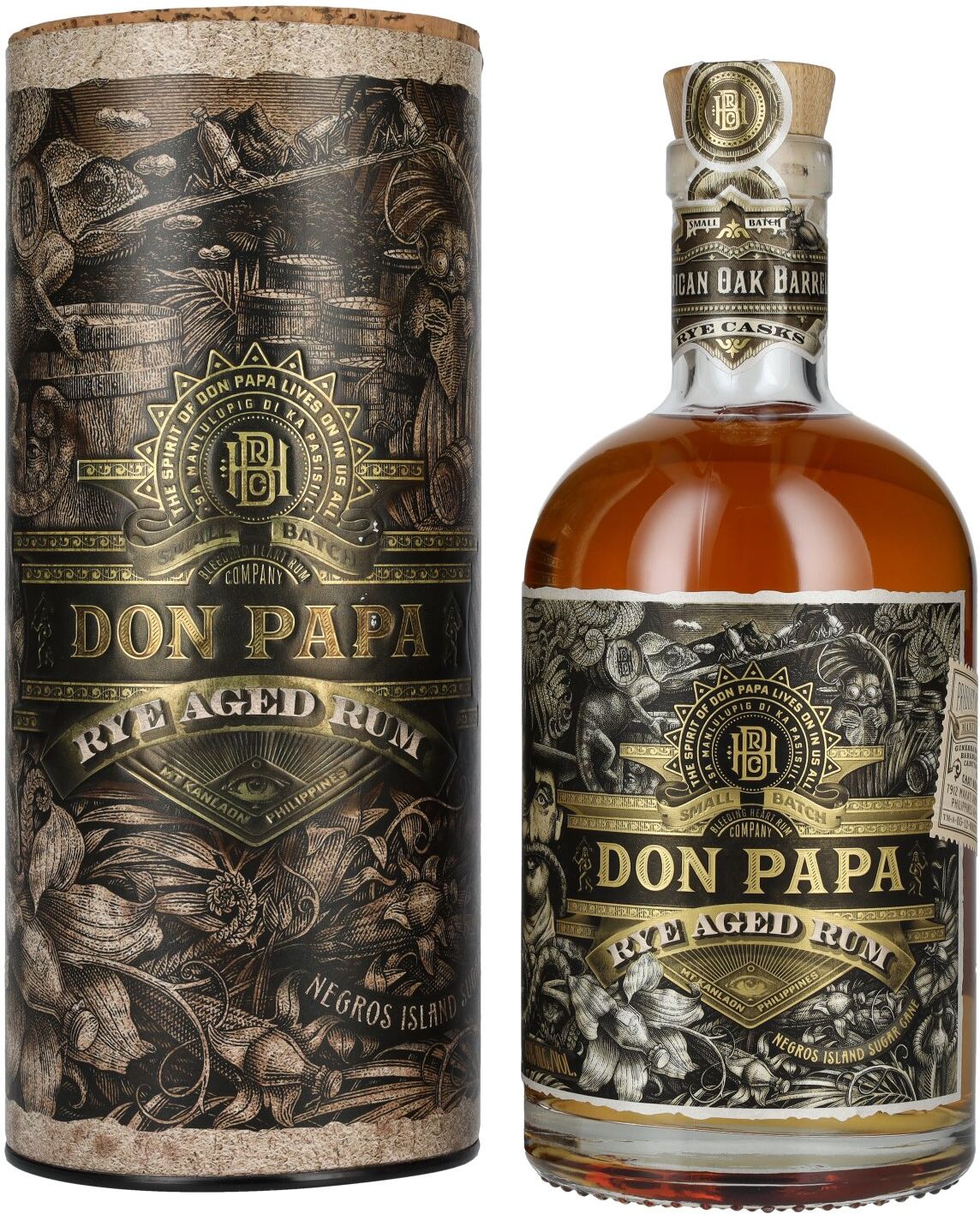 Don Papa Rum Rye Aged 45% Vol. 0,7l in Geschenkbox