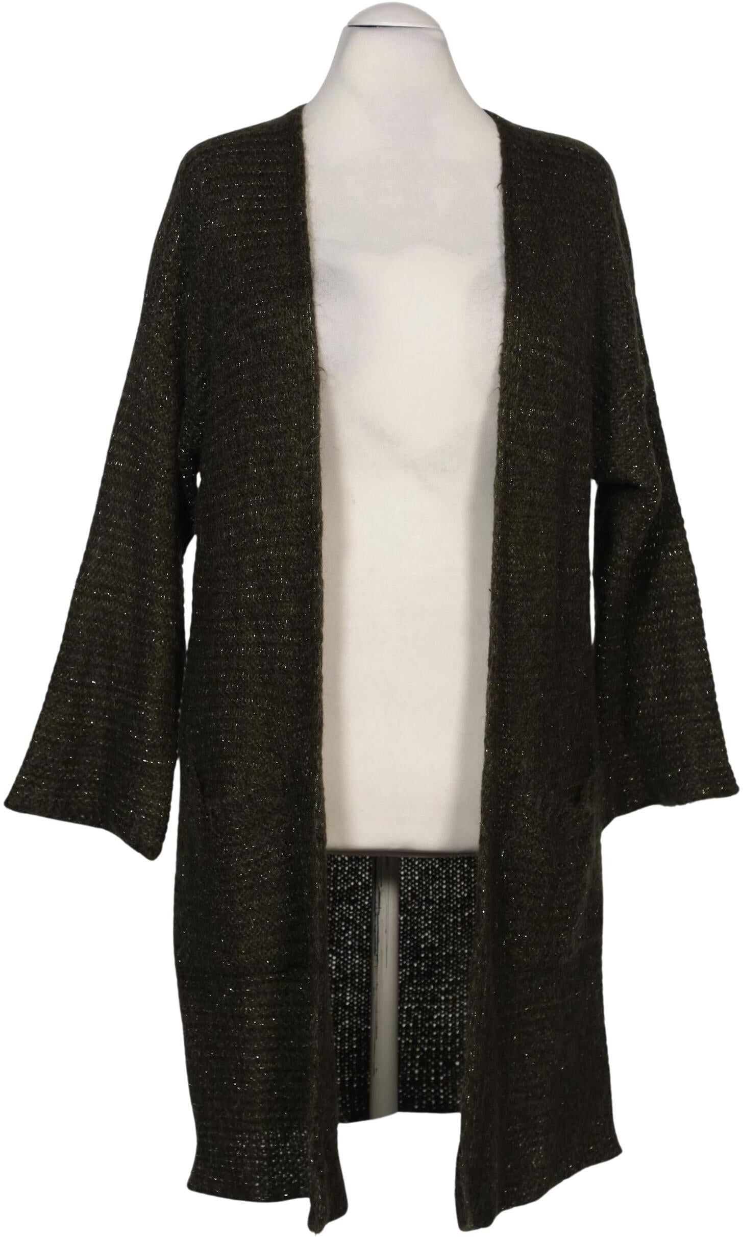 Hallhuber Damen Strickjacke, Grün, Gr. L, Synthetik / Mohair - Second Hand