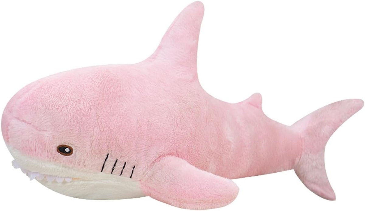 Zacht Pluche Haai Kussen voor Kinderen - Roze