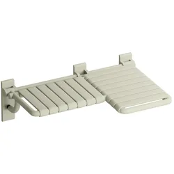 HEWI Duschklappsitz, L-förmig (USA), Polyamid, matt, Reinweiß