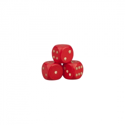 Halmakegel.com Augenwürfel - 12mm - Holz - rot 257296
