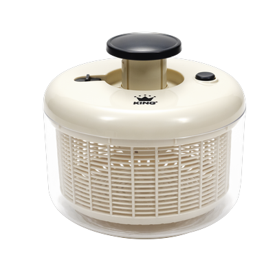 Salatschleuder KING "Salatschleuder", beige (cremefarben), Kunststoff, Salatschleudern, Pumpmechanik, 4.2 L Auffangbehälter, 3.2 L Salatkorb
