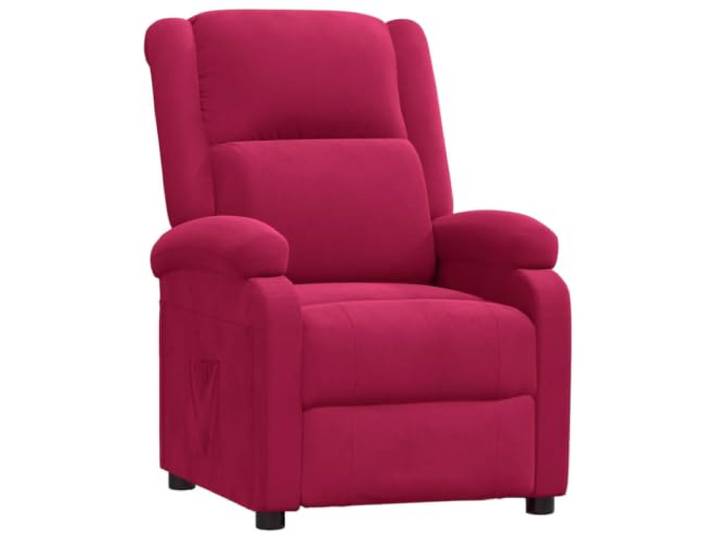 Heofavd Relaxsessel mit Liegefunktion Weinrot Samt TV Sessel