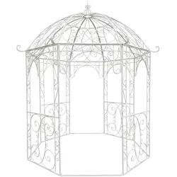 CLP Rosenpavillon aus Eisen Leila, Gartenpavillon im Jugendstil nostalgisch, Rankhilfe pulverbeschichtet für Kletterpflanzen und Rosen