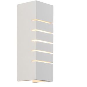 Nordlux Wandleuchte Lancio Square, Aluminium & Gips, für innen, 230 V, Up & Down, weiß, mit G9-Fassung