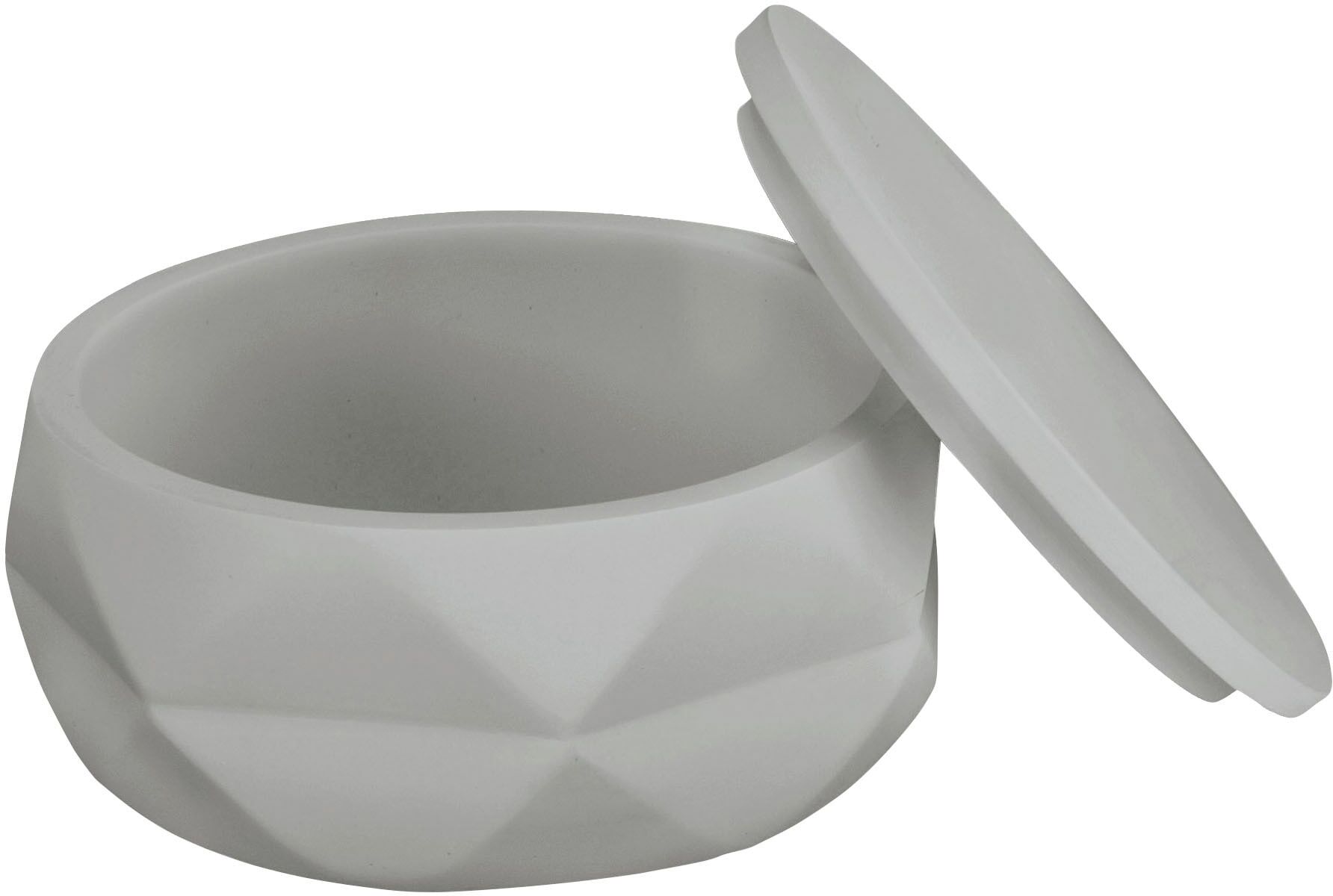Aufbewahrungsdose KLEINE WOLKE "Crackle Jar", grau (platin), Polyresin (Kunststein), Aufbewahrungsboxen, Aufbewahrungsdose platin Einheitsgröße