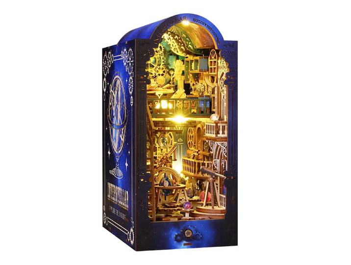 Maison de poupée en bois, meubles miniatures, maison de poupée DIY, coin lecture, étagère, insert de bibliothèque, jouets pour enfants, cadeaux d'anniversaire pour filles