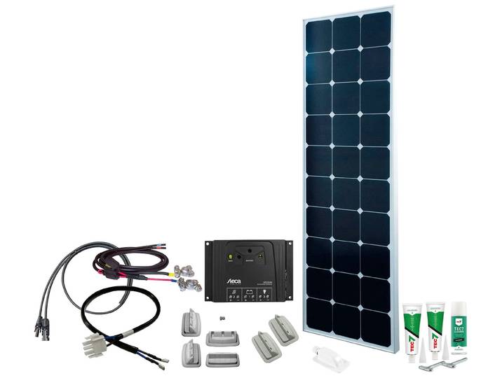 Solaranlage PHAESUN SPR Caravan Kit, Solar Peak SOL81 110 W , silber (silber, weiß), Solarmodule, Solaranlage