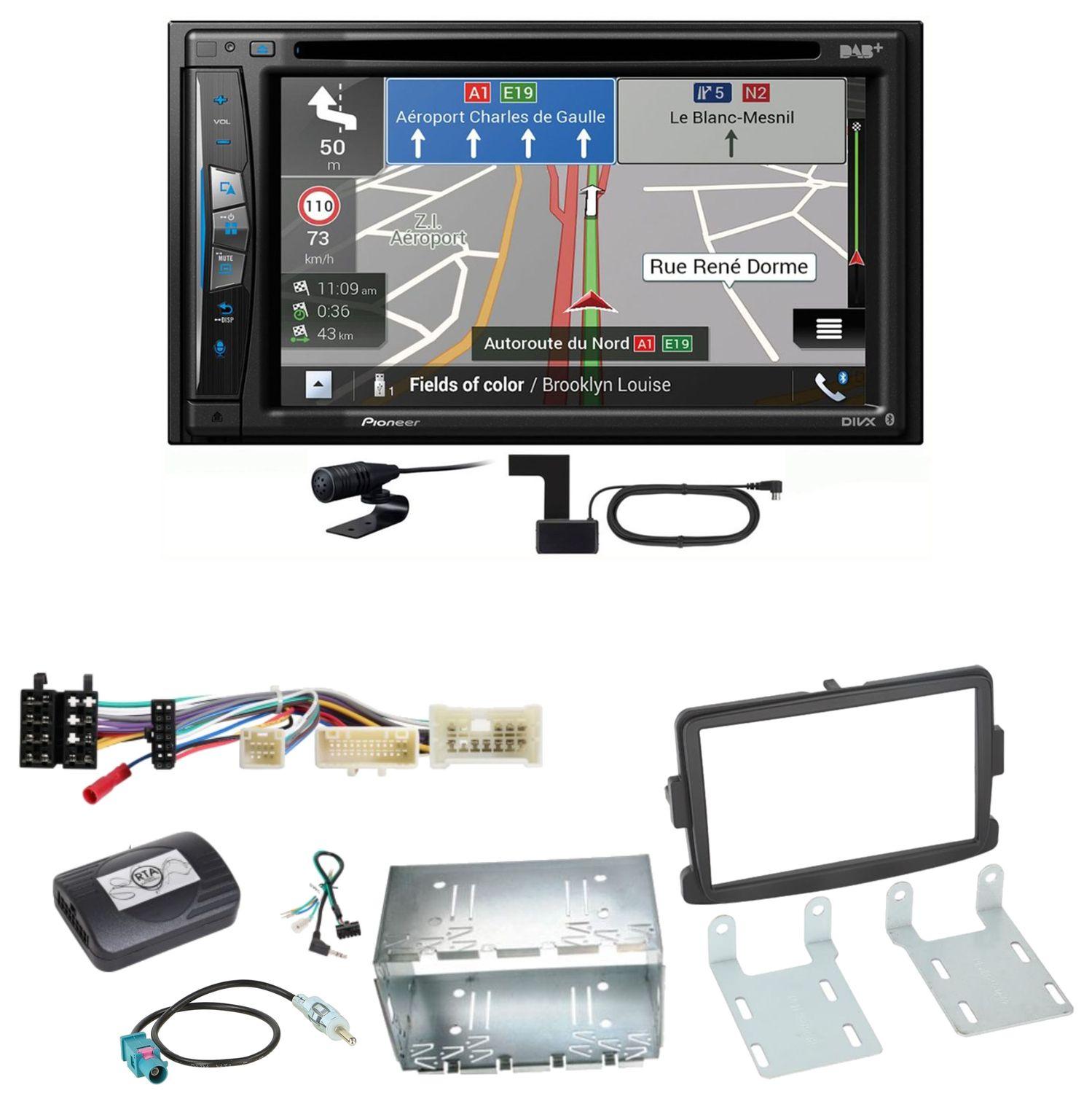 Pioneer AVIC-Z730DAB USB DAB+ Digitalradio Einbauset für Renault Captur Master