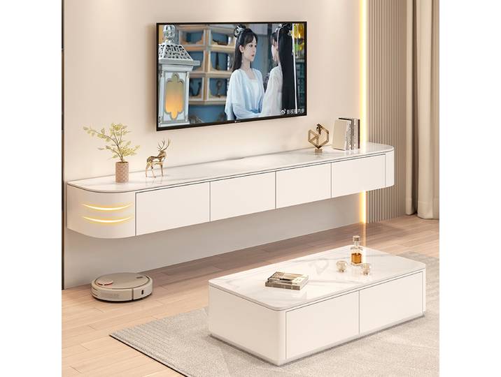 Meuble Tv nordique tendance Premium flottant meuble Tv flottant nordique avec tiroirs Meuble de Salon Meuble de télévision Salon meubles de maison