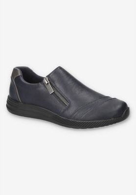 Women's Karol Comfort Flat by Easy Street in Navy (Size 10 M)