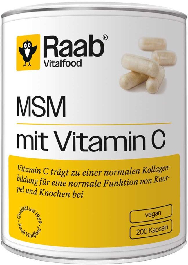 Raab Vitalfood MSM mit Vitamin C Kapseln 200stk