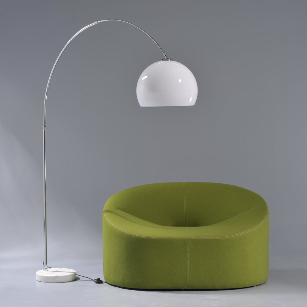 Ivy Bronx Ioanna 205cm Arched Floor Lamp White 205cm H X 160cm W X 40cm D