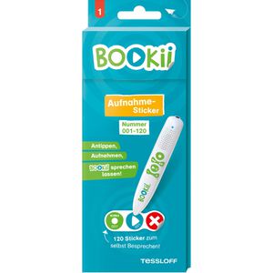 BOOKii BOOKii Aufnahmesticker 290224, Paket 1 - Nummer 001-120, für  -Hörstift, 120 Stück