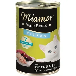 Miamor Feine Beute Kitten Geflügel | 12x 400g Kätzchenfutter nass