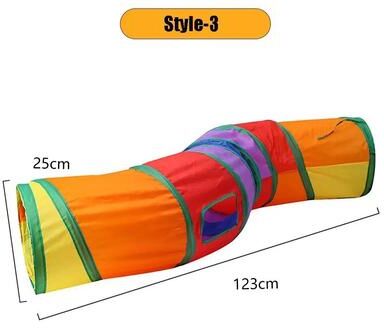 Inspired Living Colorful Foldable Cat Tunnel For Interactive Play 3