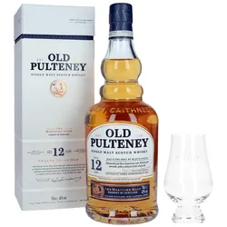 Old Pulteney 12 Jahre + Original Nosingglas - The Maritime Malt -...