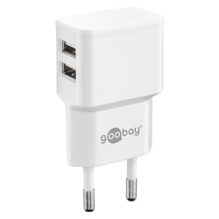 Goobay Dual USB-A Ladegerät mit Apple Lightning Kabel (12 W, 2 Ports) (44979)