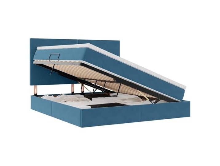 Samt Boxspringbett verstellbares Kopfteil Taschenfederkern Schwarz 90 x 200 Boxspringbett mit Matratze Schwarz 90x200 cm Samt Taschenfederkern hörverstellbares Kopfteil Topper