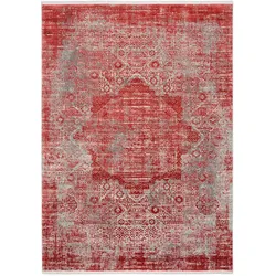 Webteppich Coloris Farina 140 x 200 cm Mischgewebe Rot