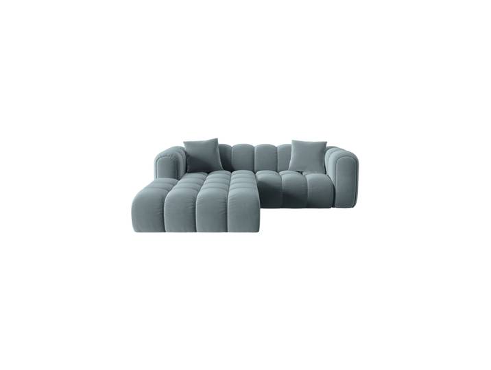3-Sitzer Design Ecksofa „Clotilde“ Samt Hellblau CXL by Christian Lacroix