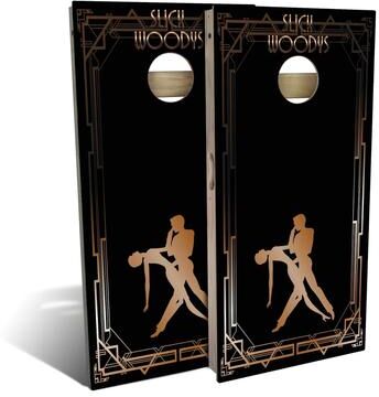 Skip's Garage 20s Dancing Outdoor Cornhole Board Set