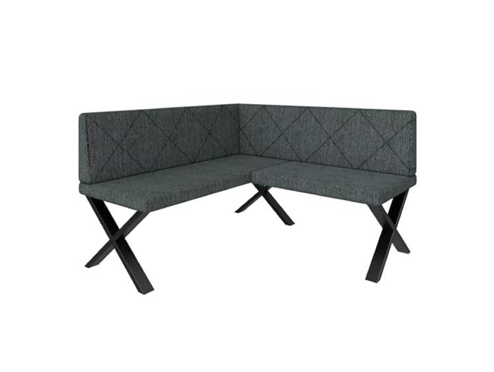 FURNISTAR Eckbank Akiko Metal X - Eckbankgruppe für Ihrem Esszimmer, Küche modern, Sitzecke, Essecke. Perfekt für Küche, Büro und Rezeption. Solide und Starke Verarbeitung. (130x130-Inari96)