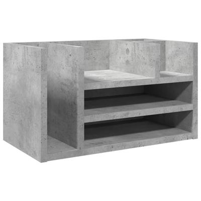 Helloshop26 - Büroschrank-Organizer 44,5 x 24 x 25 cm Holzwerkstoff Betongrau