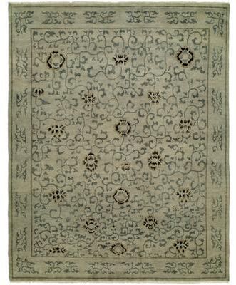 KALATY Transitional Hand-Knotted Wool Area Rug