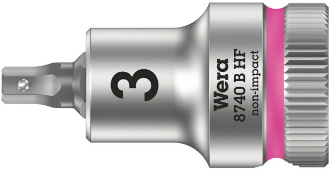 Wera 8740 B HF Douille-embout Zyklop pour vis à six pans creux, à emmanchement 3/8