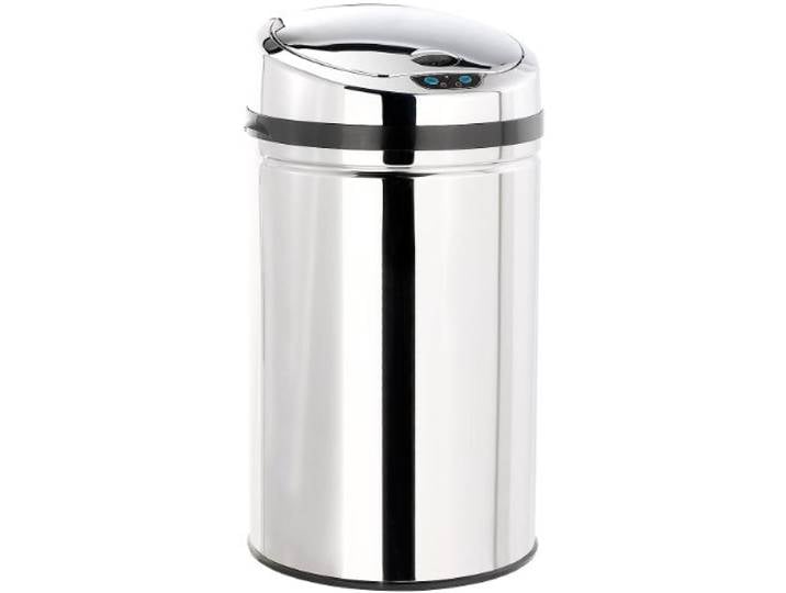 infactory Mülleimer automatisch: Abfalleimer mit Hand-Bewegungssensor und Edelstahl-Korpus, 30 Liter (Sensor Mülleimer, Muelleimer, Müll)