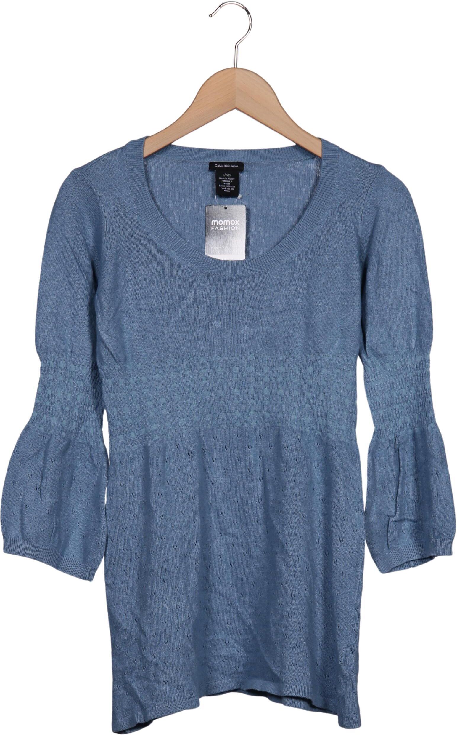 Calvin Klein Jeans Damen Pullover, Hellblau, Gr. S, Viskose / Wolle / Baumwolle - Second Hand